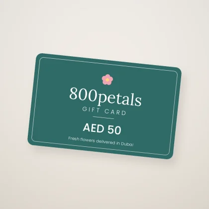 800petals Gift Card - AED 50 flower gift card, Dubai