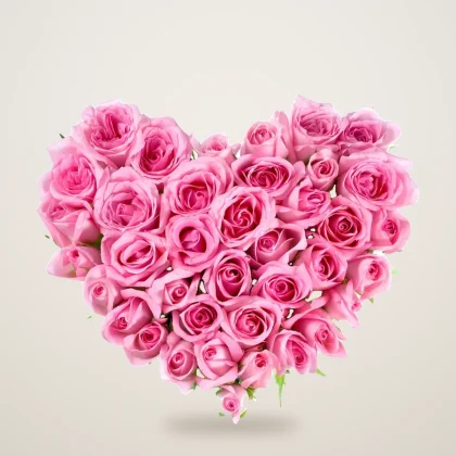 Pink Heart Arrangement - flowers delivered in Dubai | 800petals