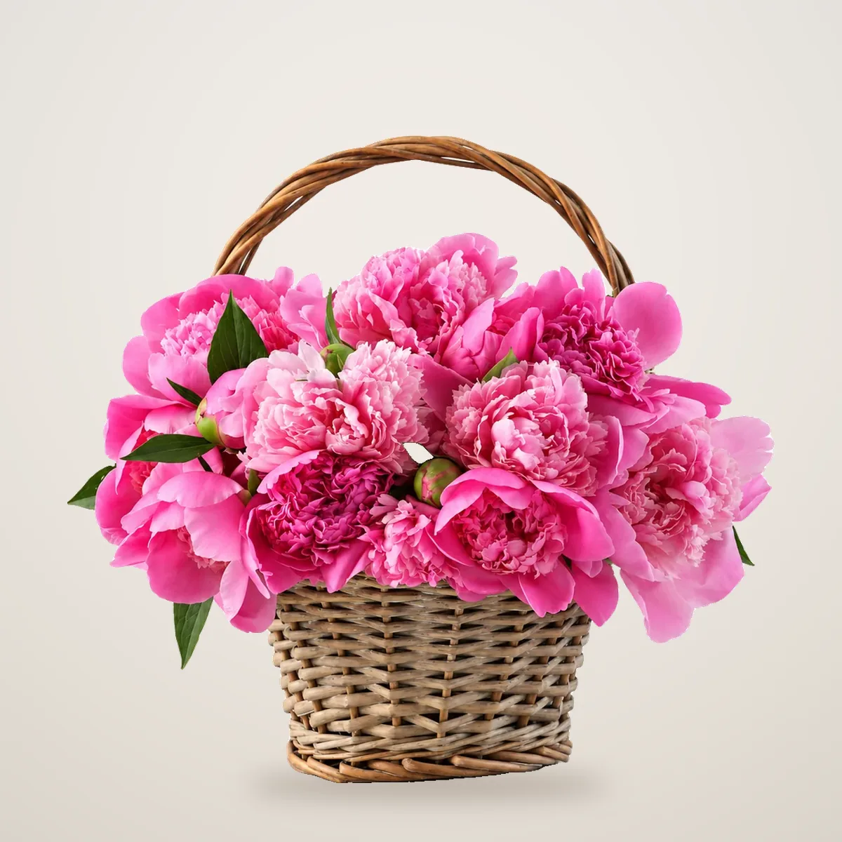 Pink peony basket - flowers delivered in Dubai | 800petals