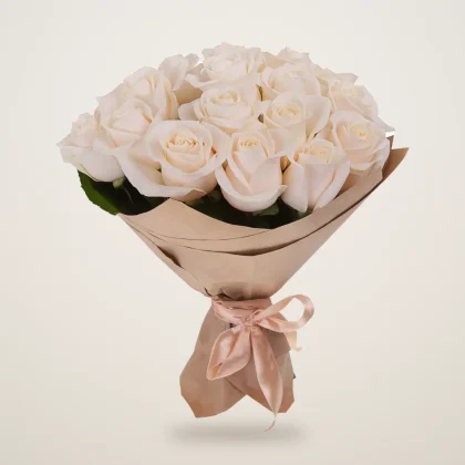 White Rose Boquet - flowers delivered in Dubai | 800petals