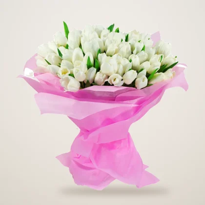 White Tulips Boquet - flowers delivered in Dubai | 800petals